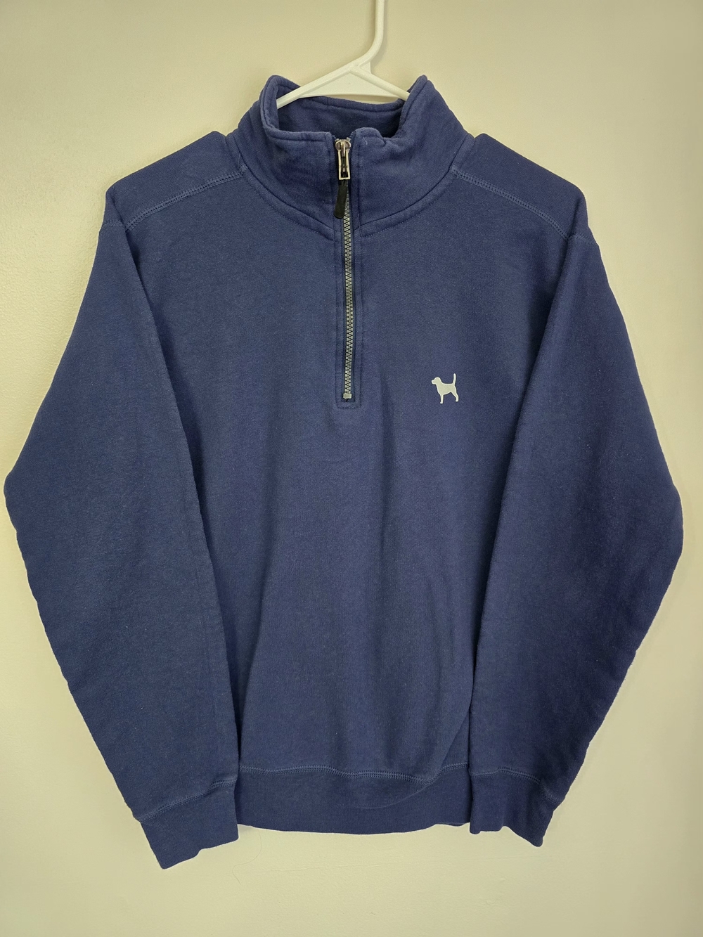 Shirmp And Grits Adult Navy Quarter-Zip Small